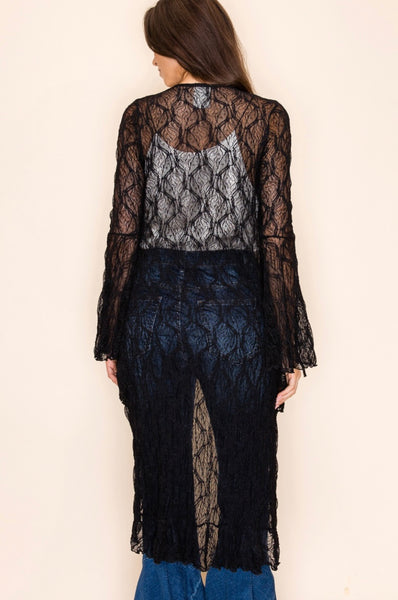 Western Long Lace Cardigan