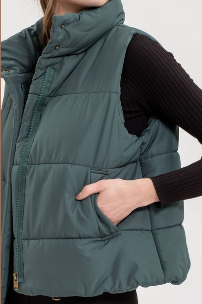 Zip Up Puffer Vest