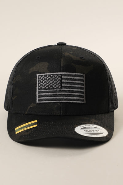 Flexfit Camo Flag Patch Hat
