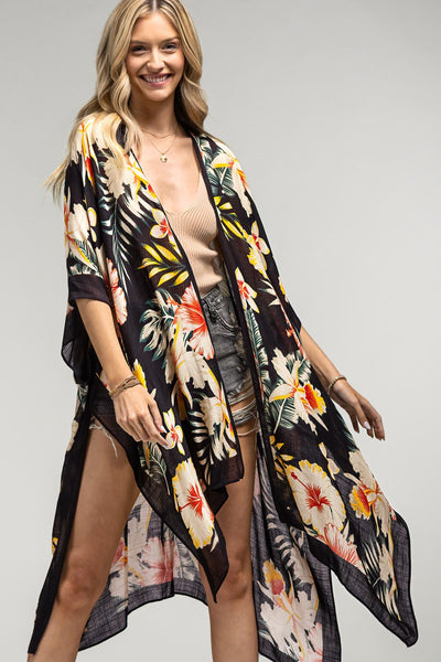 Viscose Colorful Kimono Cardigan