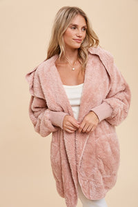 Blush Hooded Blanket Jacket