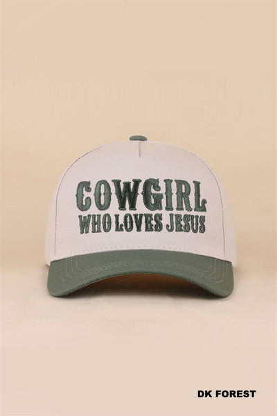 “Cowgirl Who Loves Jesus” SnapBack Trucker Hat