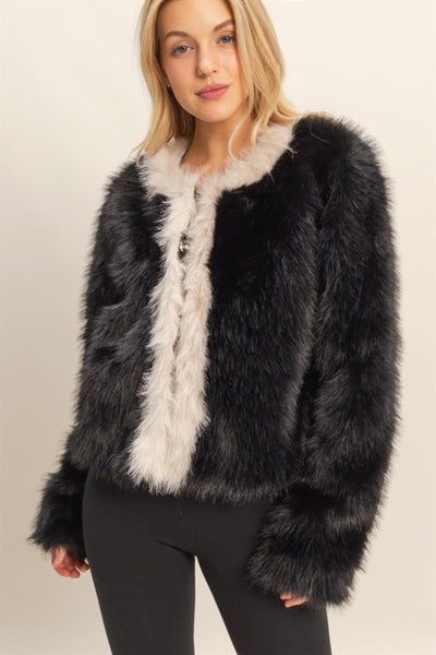 Playful Faux Fur Jacket