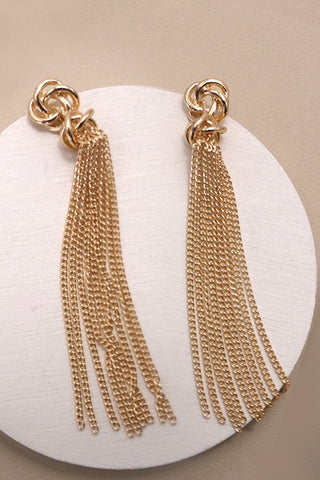 Knotted Tassel Earrings