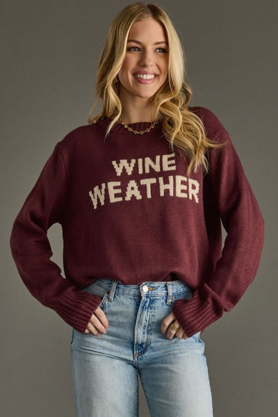 Wine Weather Sweater Top