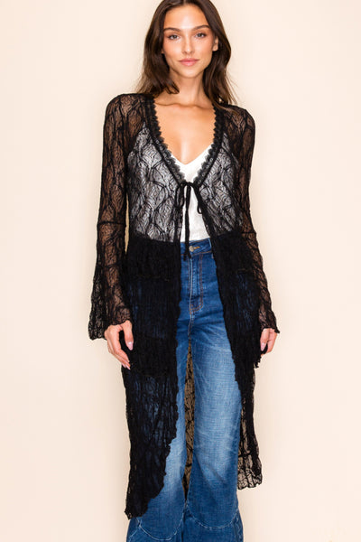 Western Long Lace Cardigan