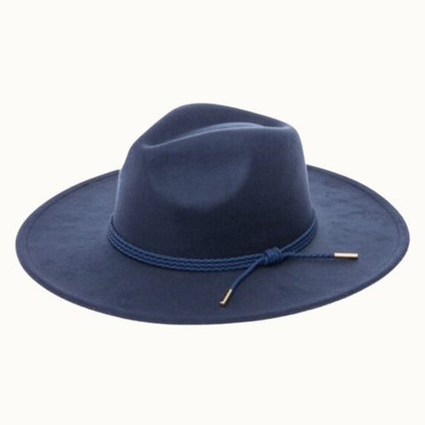 Navy Flat Brim Hat