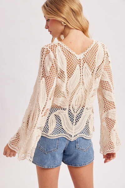 Preorder Open Work Crochet Top