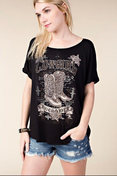 “Cowgirl Rough Rider” Graphic Top