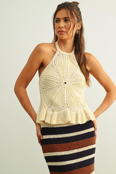 Daisy Crochet Halter Top