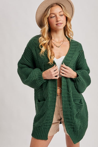 Chunky Lantern Sweater Cardigan