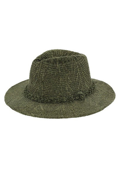 Chenille Winter Fedora Hat