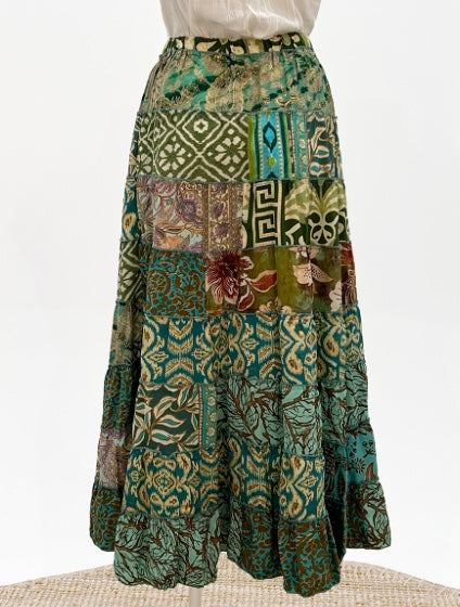 Preorder Stevie Multi Green Skirt