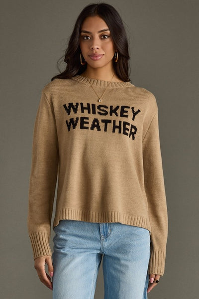 Tan Whiskey Weather Sweater Top