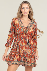 Butter Brown Tiered Dress