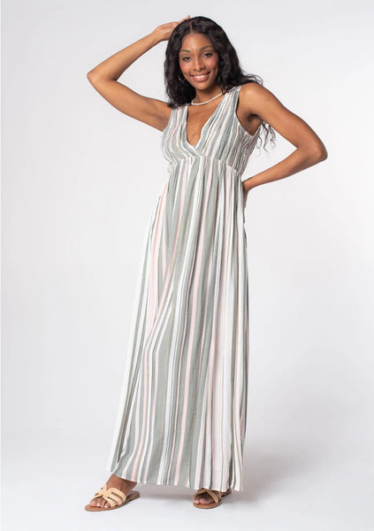 Preorder Lovestitch Striped V Neck Maxi Dress