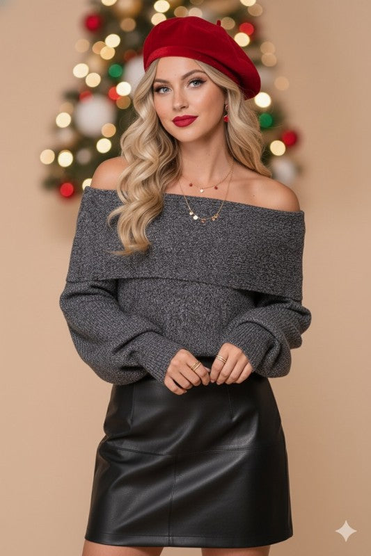 Cozy Off The Shoulder Sweater