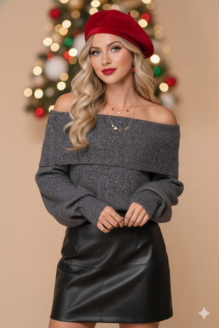 Cozy Off The Shoulder Sweater