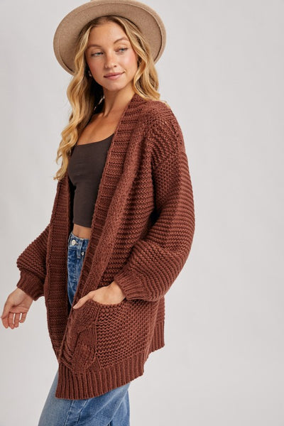 Chunky Lantern Sweater Cardigan