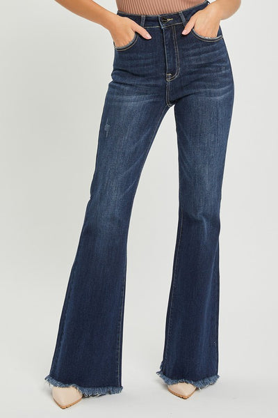 Risen Vintage Frayed Hem Jeans
