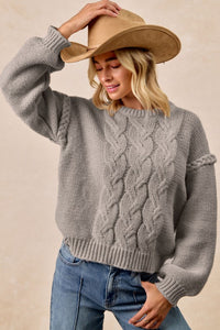Braided Knit Sweater
