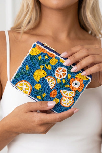 Summer Seed Beaded Coin Purse