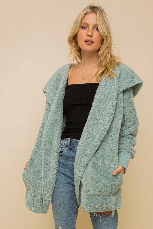 Faux Fur Blanket Jacket