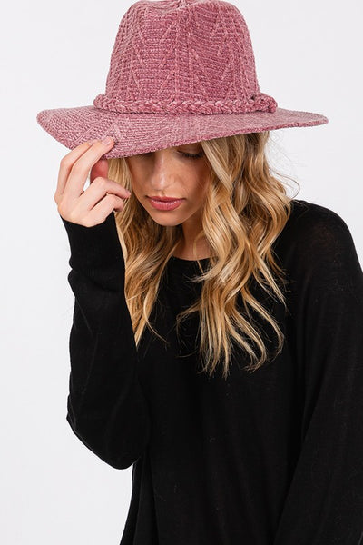 Chenille Winter Fedora Hat