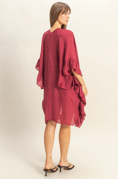 Ruffle Bohemian Duster Cardigan