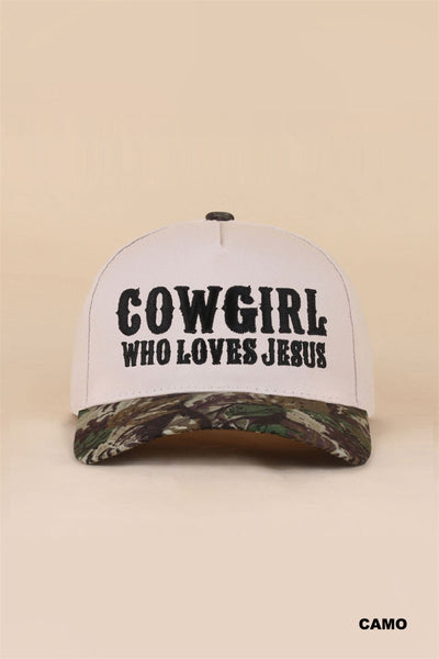 “Cowgirl Who Loves Jesus” SnapBack Trucker Hat