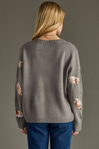 Fun Sequin Football Sweater