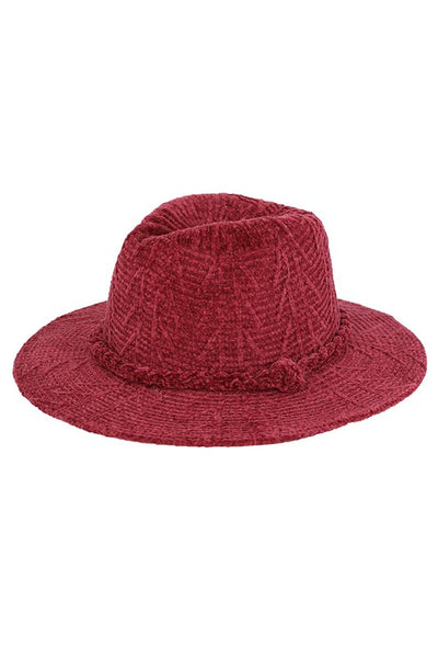 Chenille Winter Fedora Hat