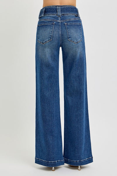 Belted Tummy Control Denim Jeans