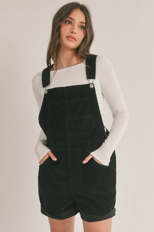 Corduroy Short Overalls