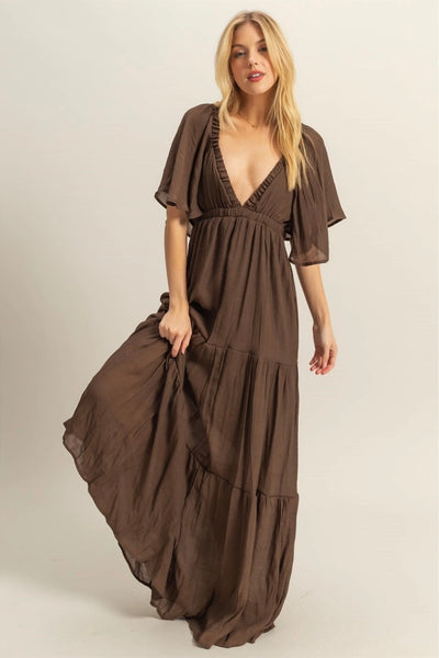 Fiona Flowy Tiered Maxi Dress