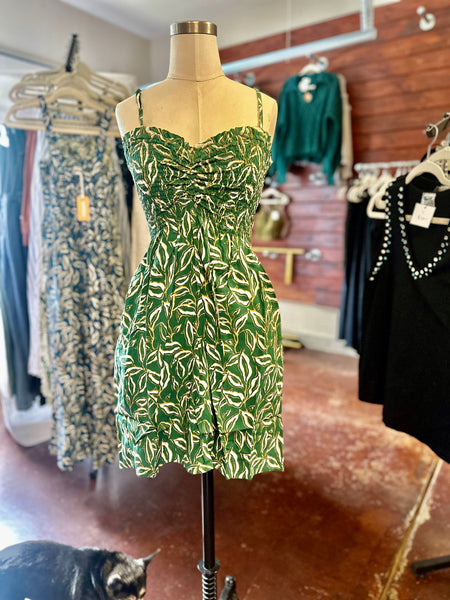 Khush Orya Lauris Green Mini Dress
