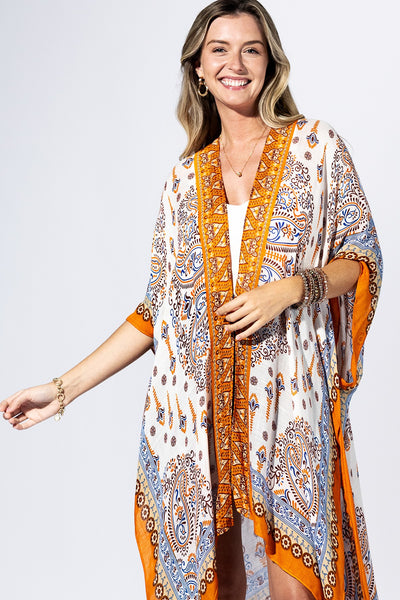 Paisley Print Kimono Cardigans