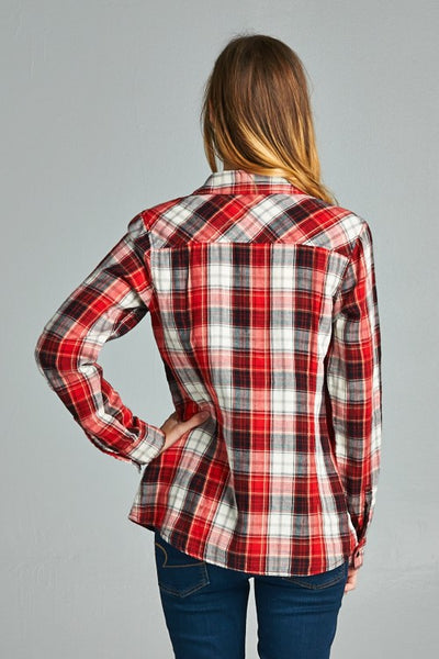 Plaid Snap Button Shirt