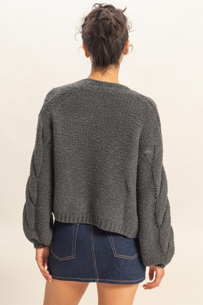 Charcoal Knit Cardigan