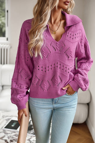 Hollow Out Loose Fit Sweater