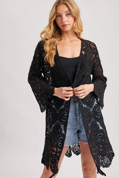 Crochet Bell Sleeve Cardigan