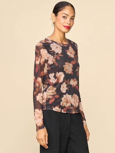 Floral Printed Mesh Top