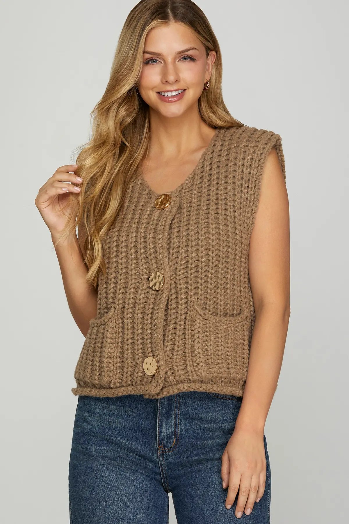 Chunky Sweater Vest Top