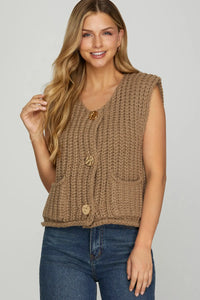 Chunky Sweater Vest Top