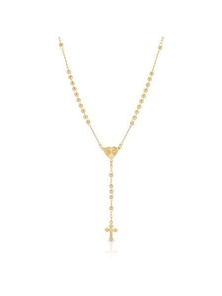 Devotion Heart Rosary Necklace