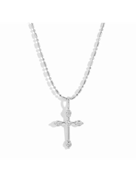 Bezel CZ Cross Necklace
