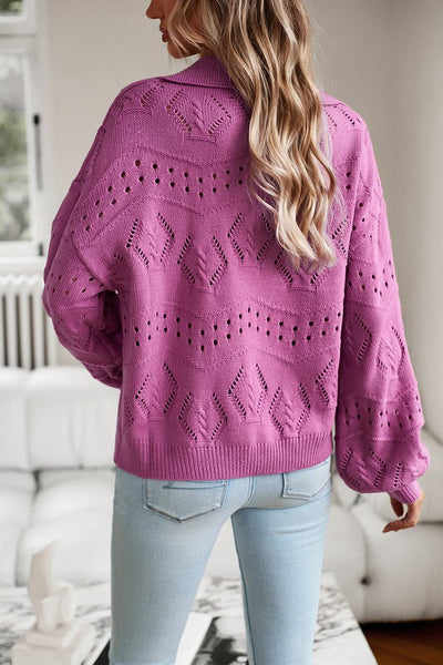 Hollow Out Loose Fit Sweater