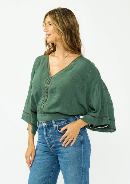 Odelia Tonal Embroidery Top