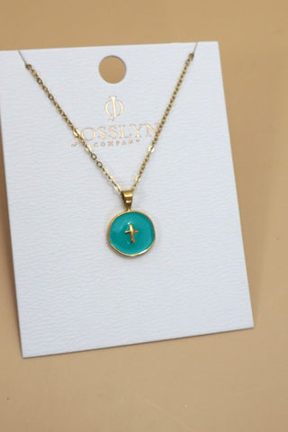 Multi Round Cross Necklace