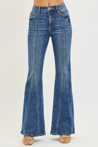 Risen Tummy Control High Rise Flare Jeans